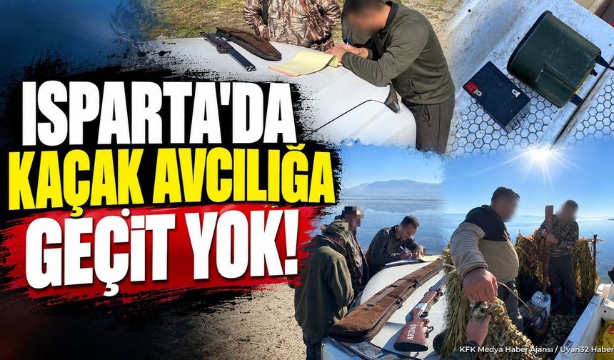 KOVADA GÖLÜ'NDE AV DENETİMİ!
