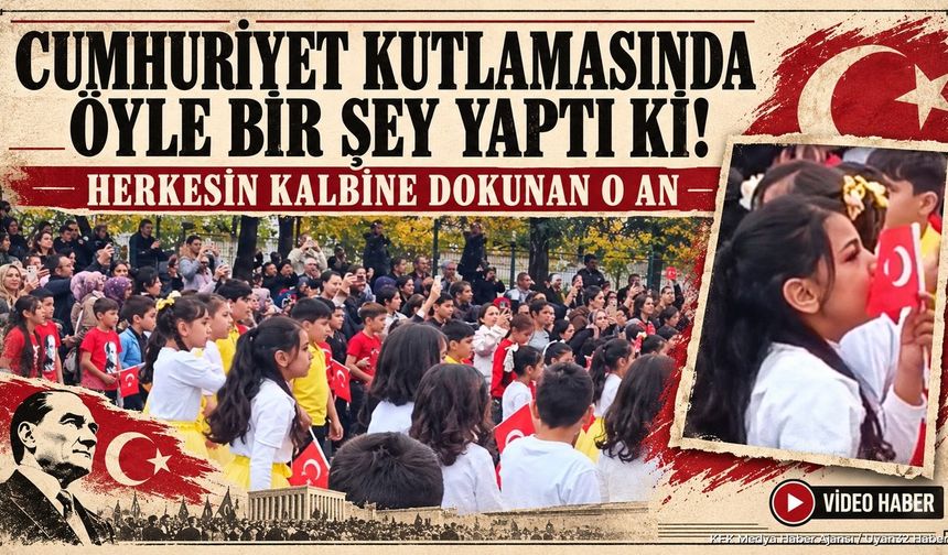 BAYRAĞI ÖPÜP ALNINA KOYDU!
