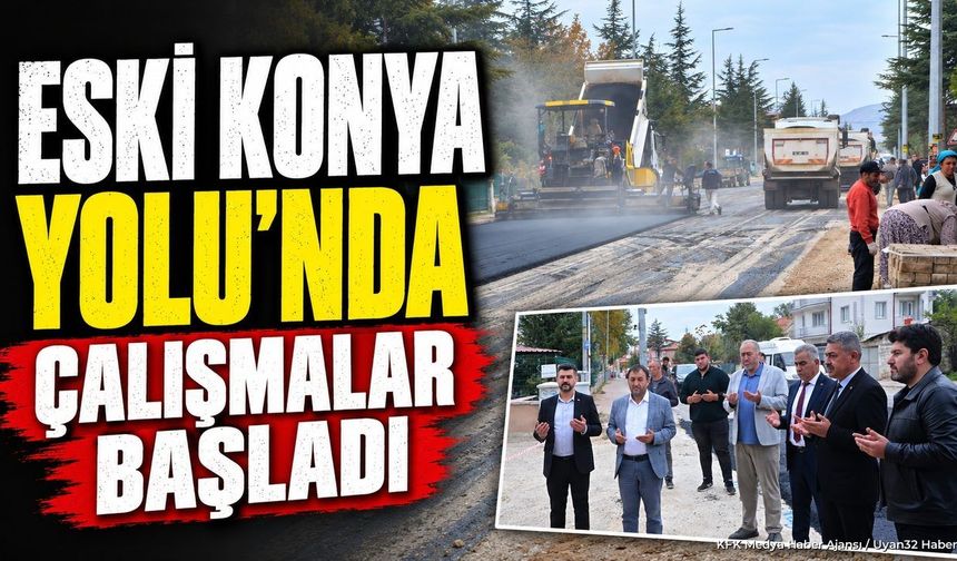 ESKİ KONYA YOLUNDA İLK ASFALT!