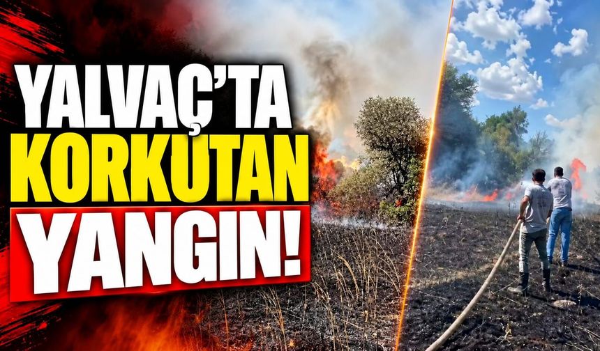 YALVAÇ'TA ALEVLERLE AMANSIZ MÜCADELE