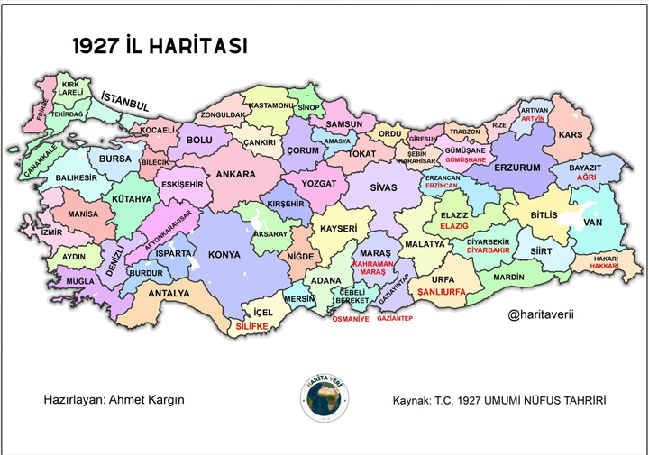 1927 Il Haritasi Isparta