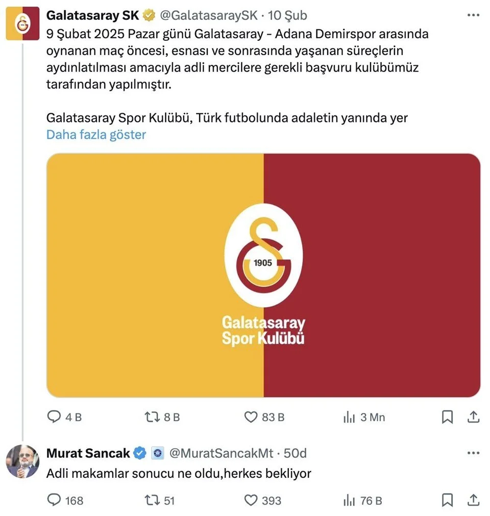 Murat Sancak Tweet