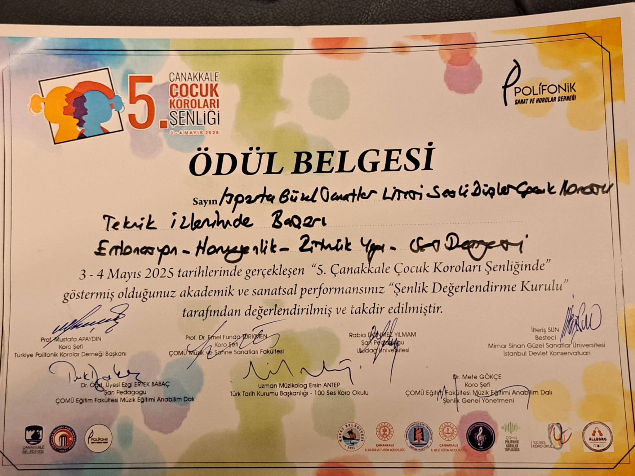 Sesli Düşler Çocuk Korosu Çanakkale’den 2 Ödülle Döndü (2)