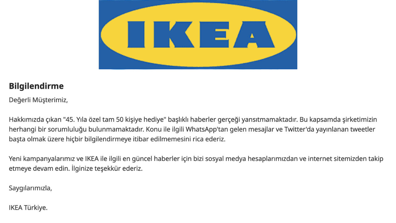 Ikea Gizemli Kutu Bilgilendirme