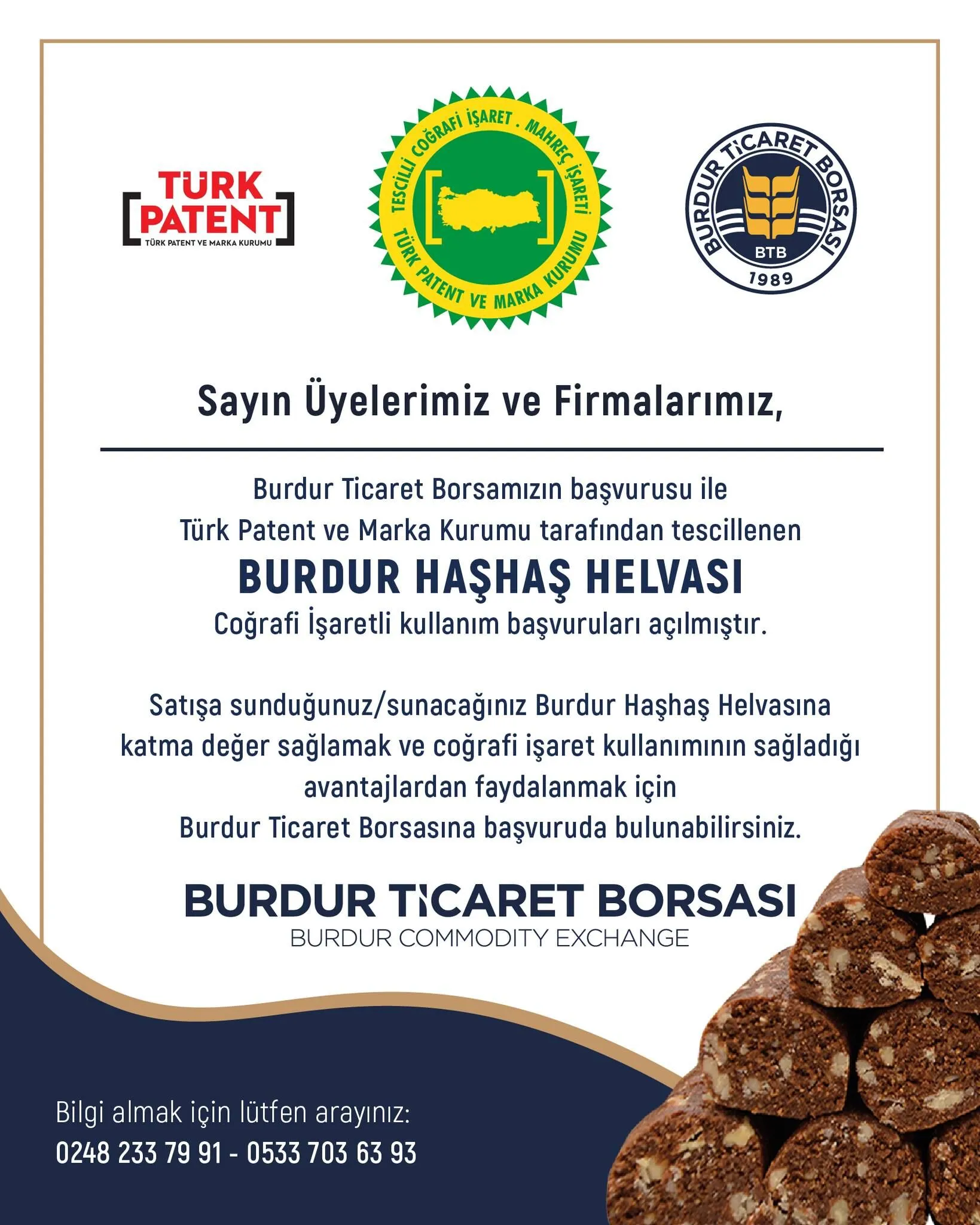 Burdur Haşhaş Helvası Artık Tescilli Firmalar İçin Başvurular Başladı 1