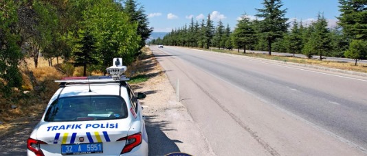 Isparta’da Trafik Güvenliği İçin Radar Denetimleri Sürüyor (1)