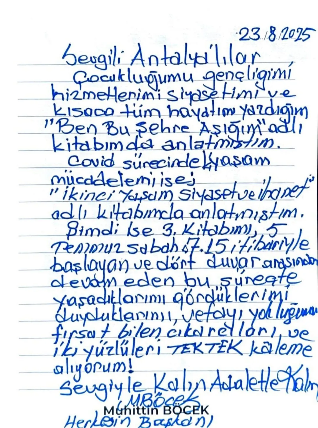 Muhi̇tti̇n Böcek Mesaj