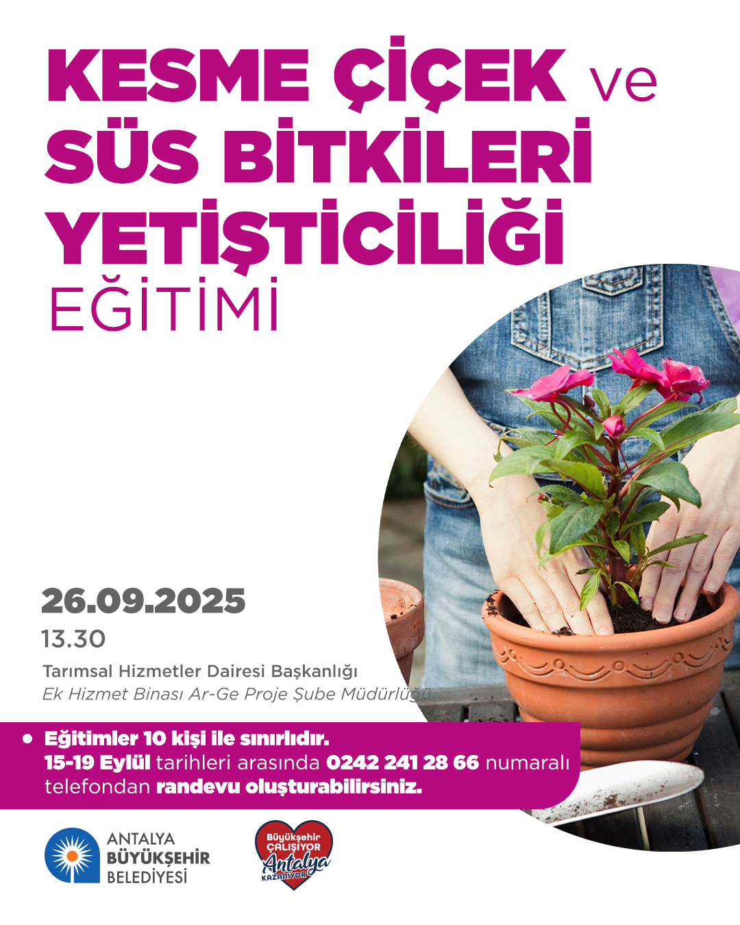 Antalya’da Üreticilere Kesme Çiçek Eğitimi