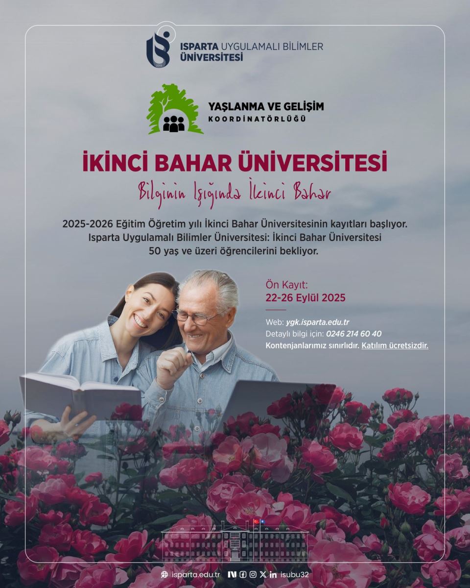 İkinci Bahar Üniversitesi 50 Yaş Ve Üzeri Öğrencilerini Bekliyor