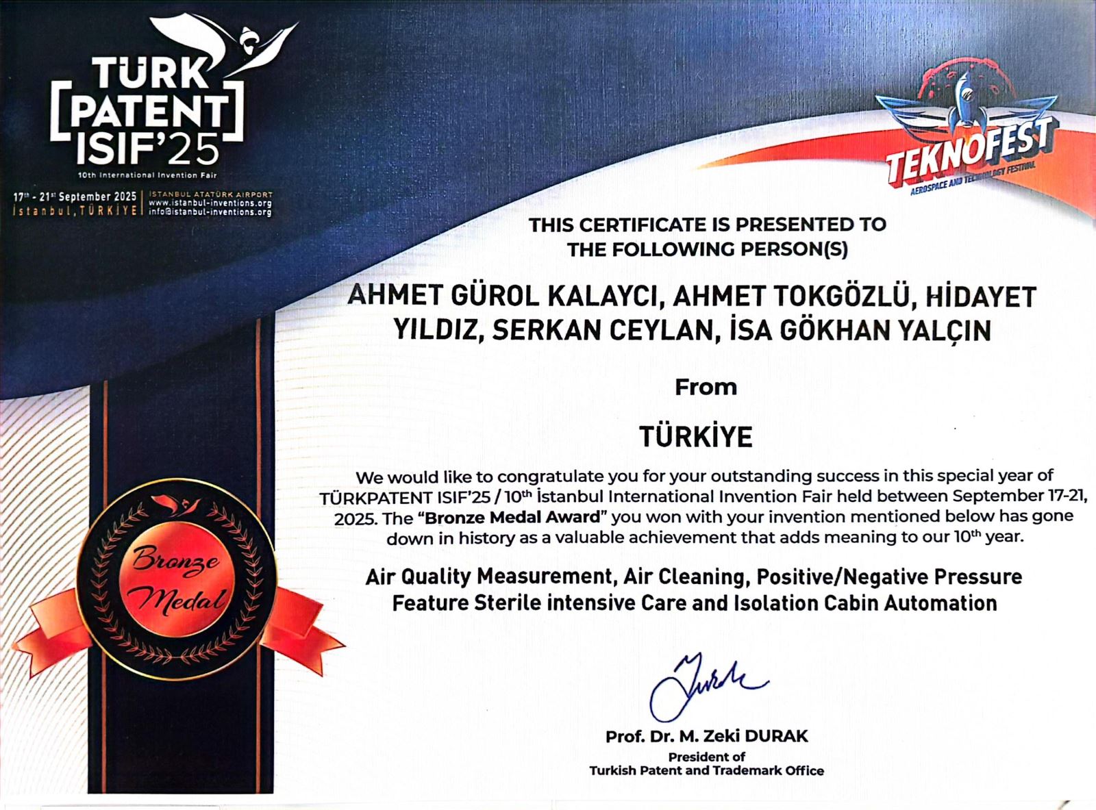 Isubü’ye Teknofest’te Bronz Madalya (3)