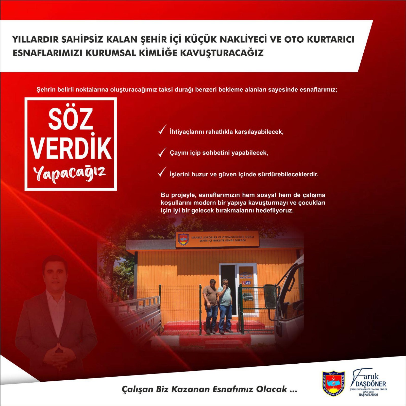 Faruk Daşdöner, şoför esnafına “kurumsal kimlik” sözü verdi-1