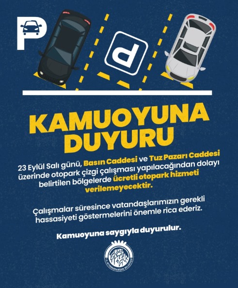 Afyonkarahisar’da Bugün Ücretli Otopark Hizmeti Verilmeyecek-1