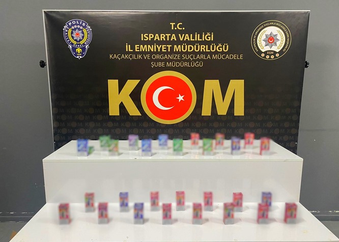Isparta’da kaçak elektronik sigara operasyonu