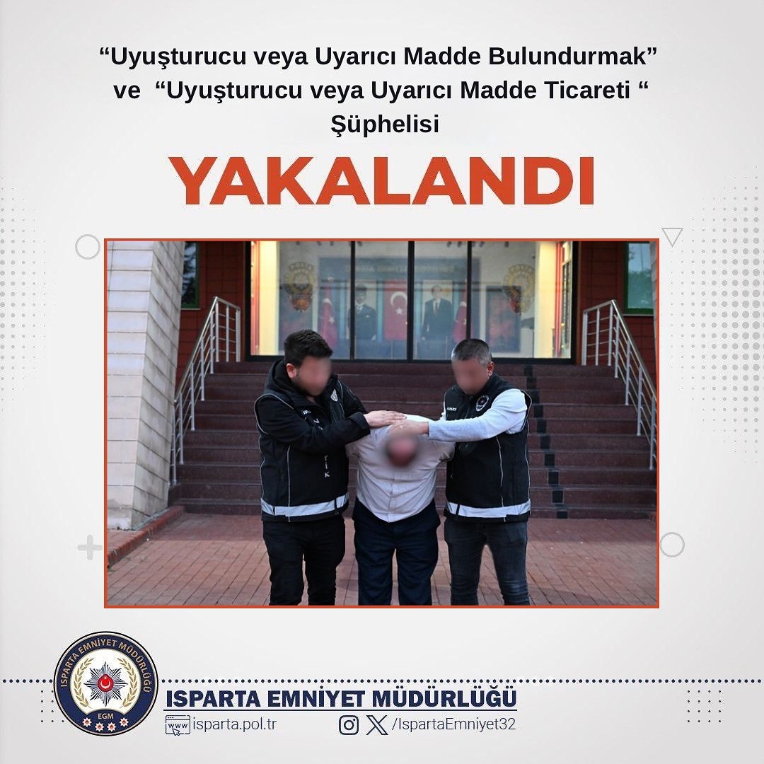 Isparta Uyuşt*rucuya geçit yok:1 kişi tutuklandı-1
