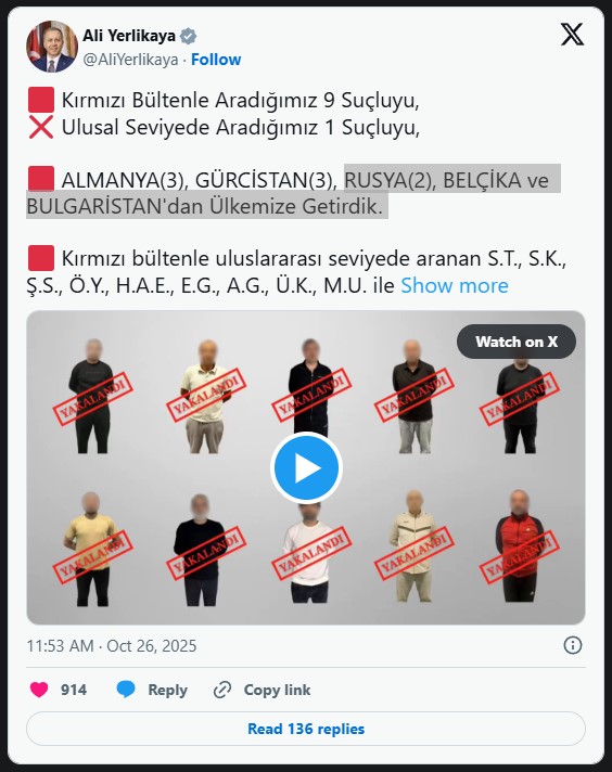 Kırmızı Bültenli Avı 10 Azılı Suçlu Yurda Getirildi (2)