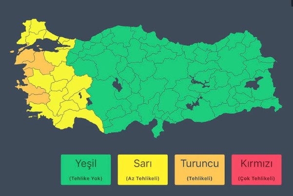 Meteorolojiden Sarı Kod Uyarısı