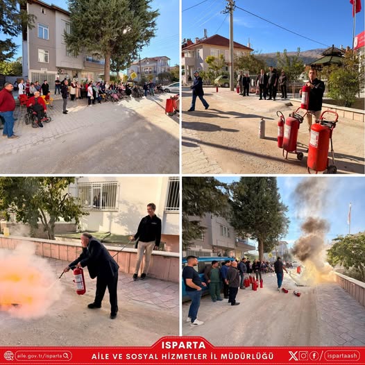 Uluborlu Engelli Bakım Merkezinde Yangın Tatbikatı Gerçekleştirildi