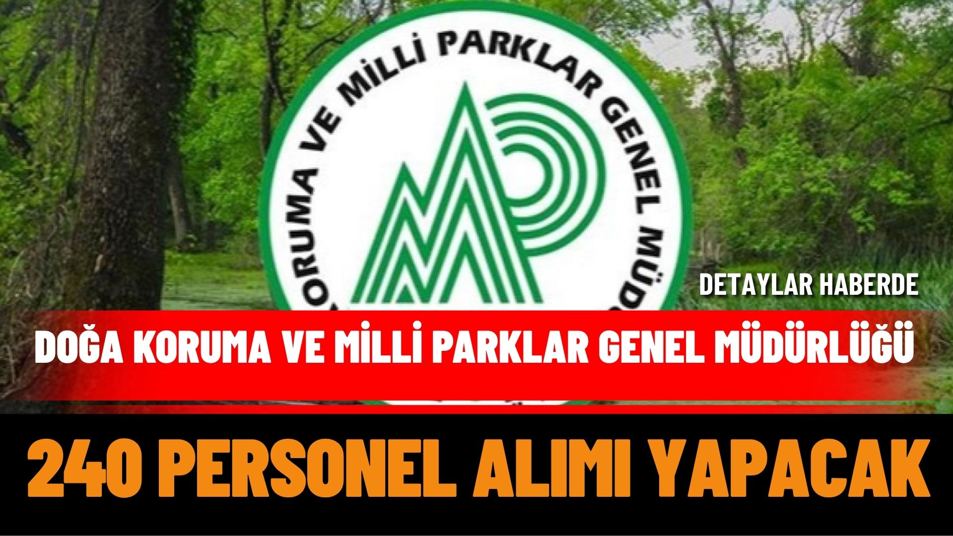 Doğa Koruma ve Milli Parklar 240 Kişi Alacak