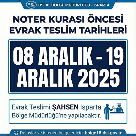 DSİ 18. Bölge Müdürlüğü işçi alımı için evrak teslim tarihlerini açıkladı-1