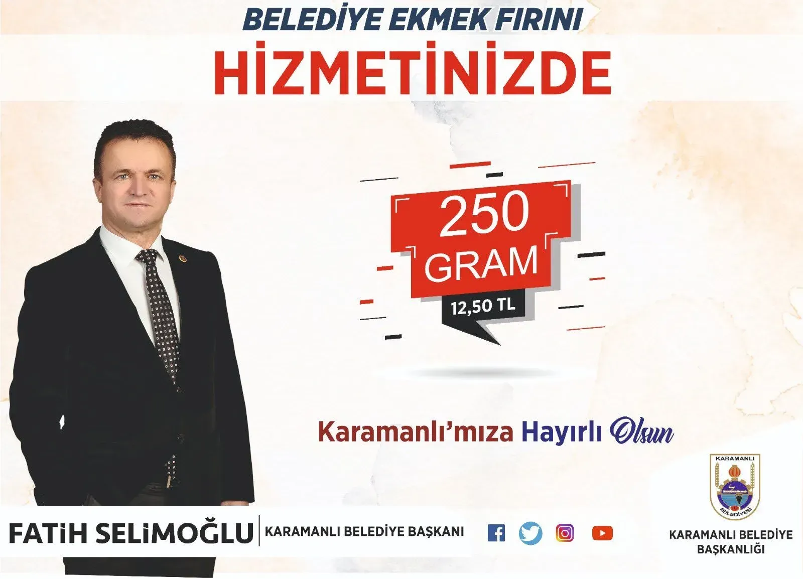 O Fırında Ekmekler 12.5 Tl'den Satılacak