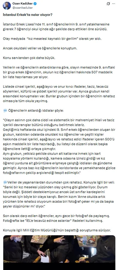 Istanbul Erkek Lisesi Skandal Gorsel