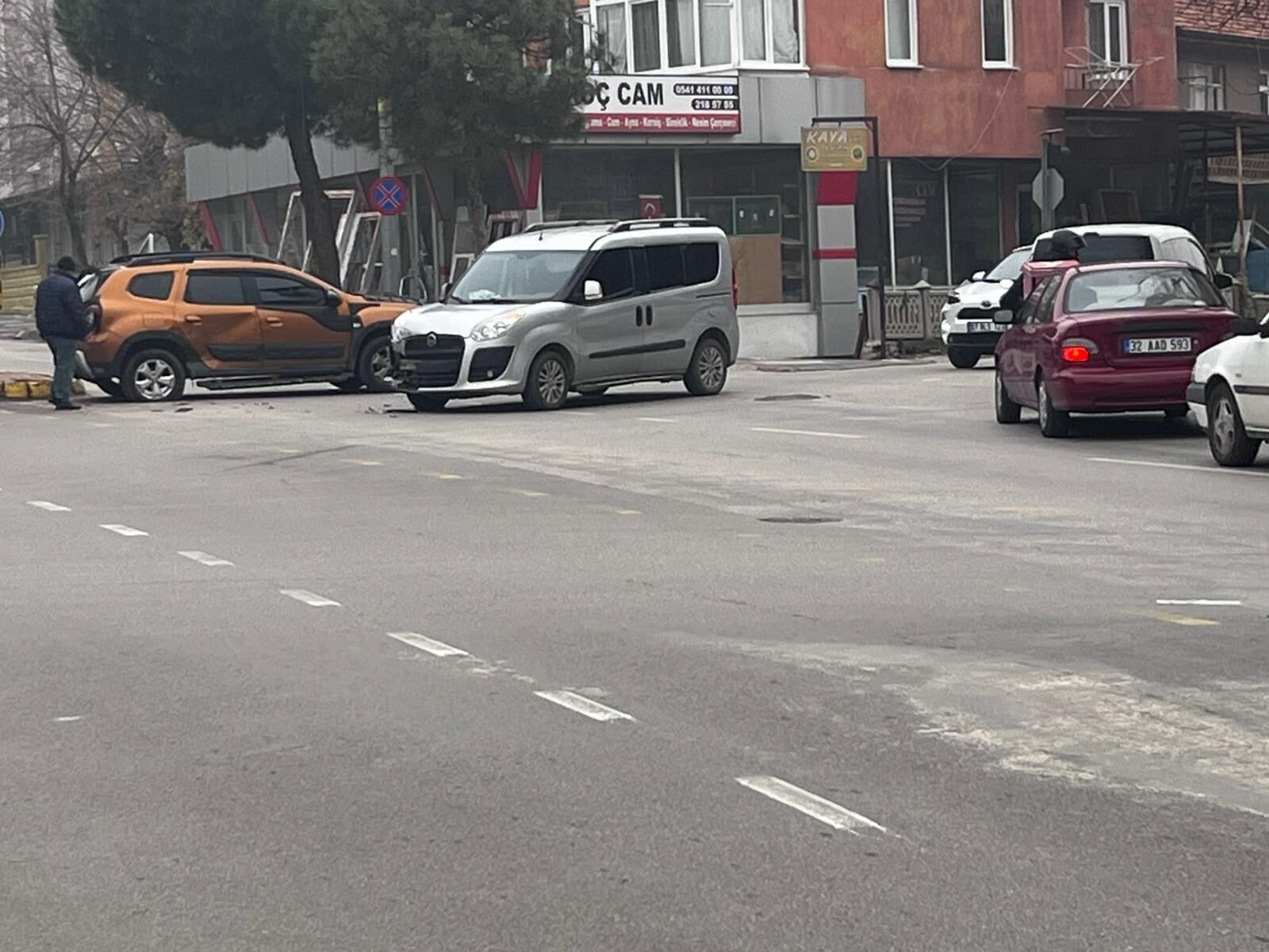 Koç Cam Kavşağında Kaza