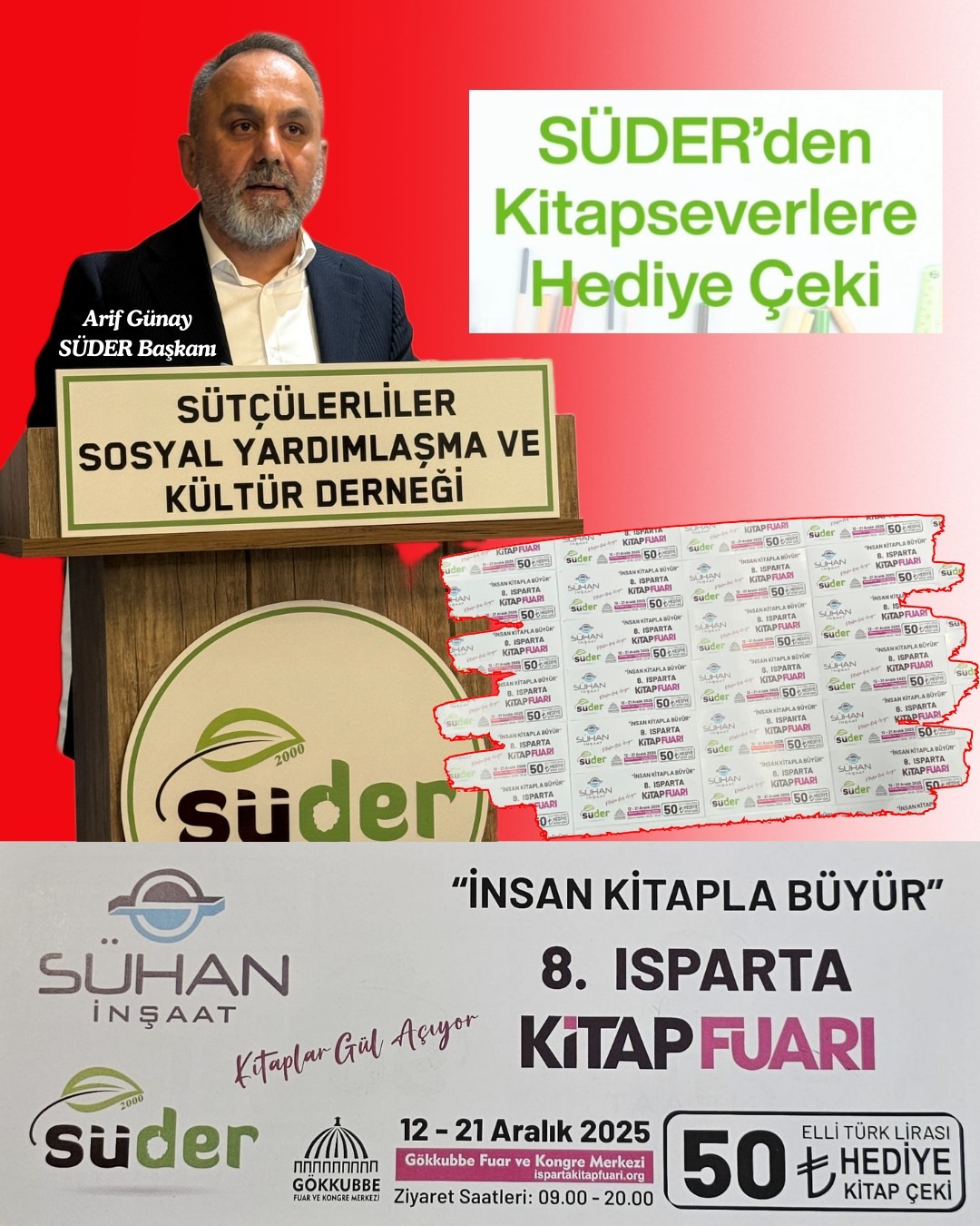 Süder’den Kitap Fuarına 2 Bin Öğrenciye Hediye Çeki Desteği