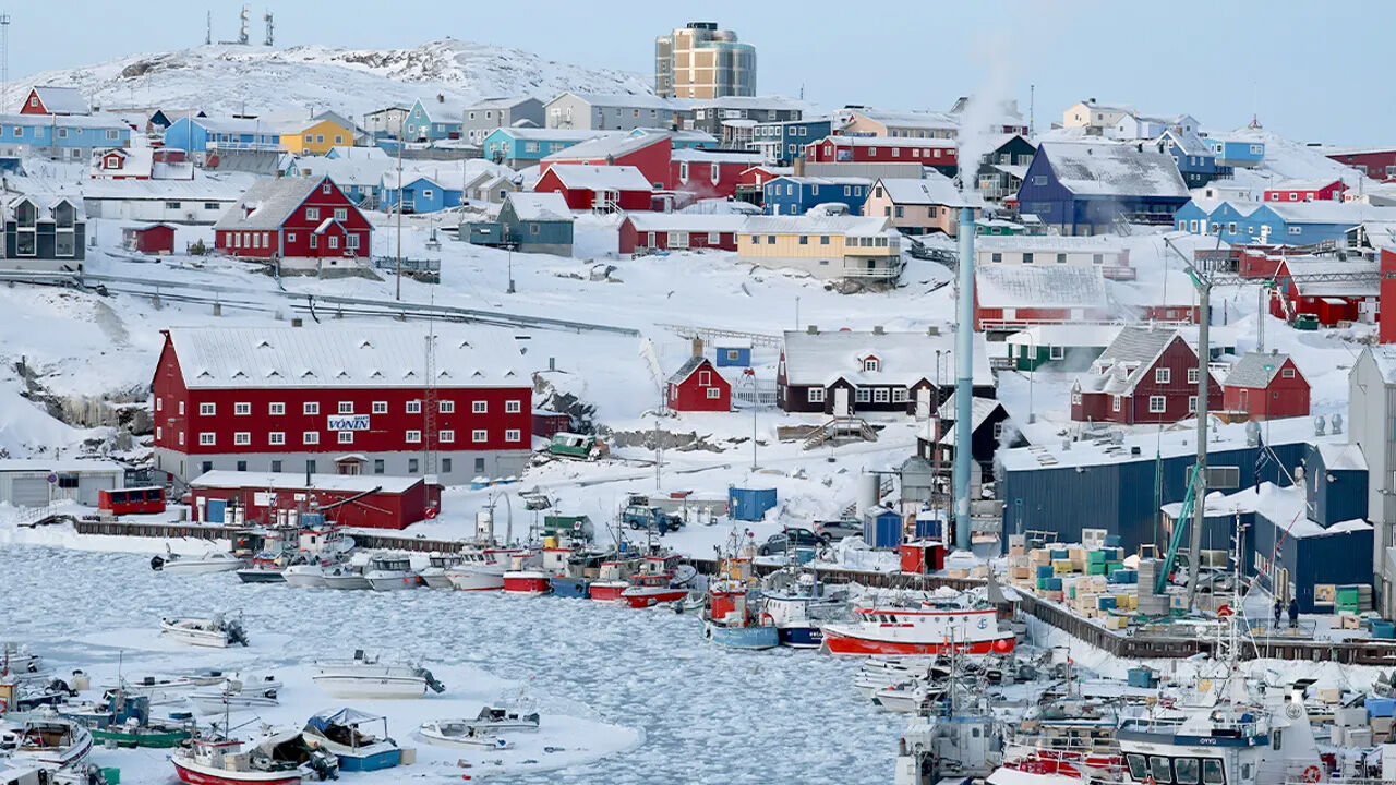 8 Mart 2025'te Grönland'ın Ilulissat limanındaki sular buzla kaplıydı. (Joe Raedle/Getty)