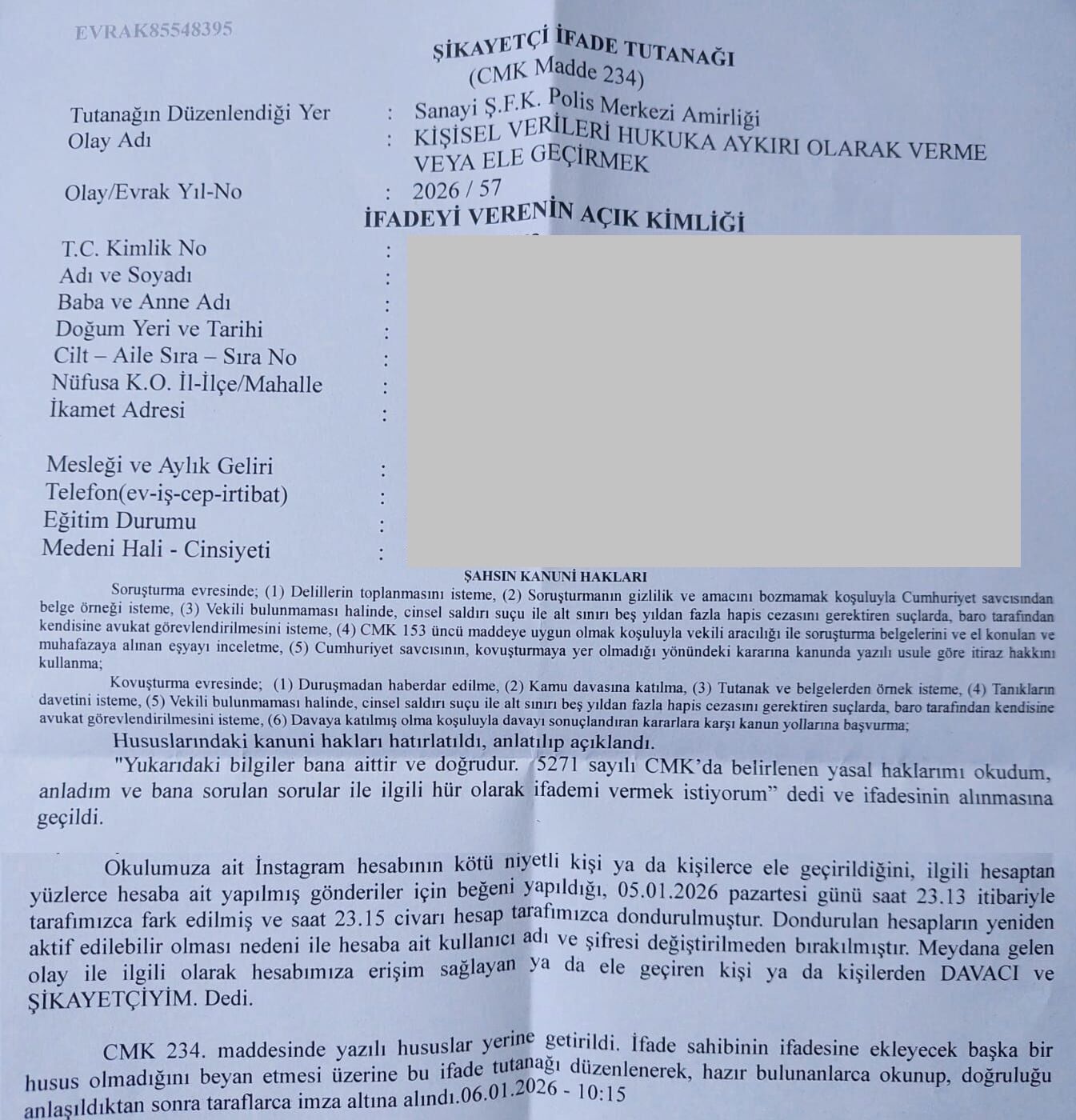 Isparta Anadolu Lisesi’nin Sosyal Medya Hesabı İçin Suç Duyurusu (2)