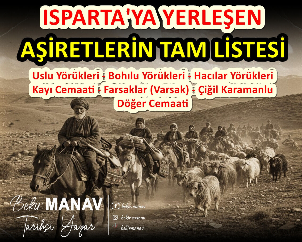 Ispartaya Yerlesen Asiretlerin Tam Listesi