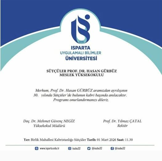 Prof. Dr. Hasan Gürbüz 30. Yılında Dualarla Anılacak-2