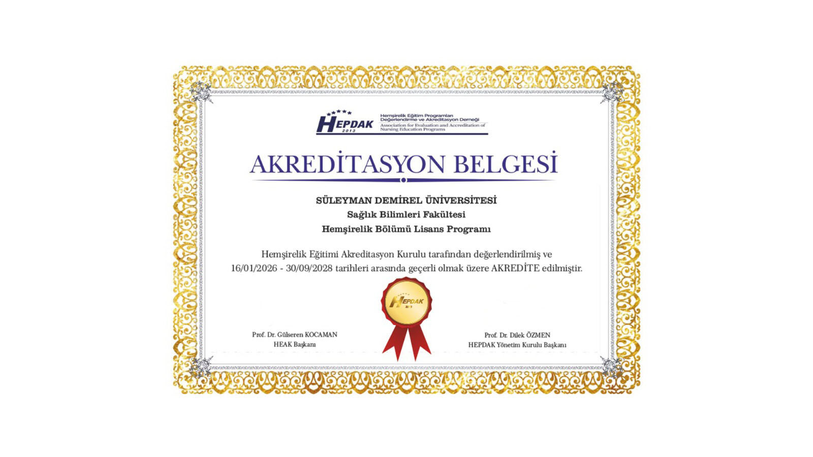 Sdü Hemşirelik Bölümü Akredite Edildi (1)