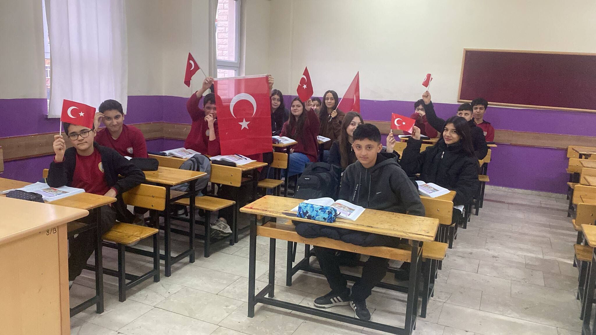 Yedişehitler Ortaokulu’nda Ikinci Dönem Bayrak Töreniyle Başladı (1)