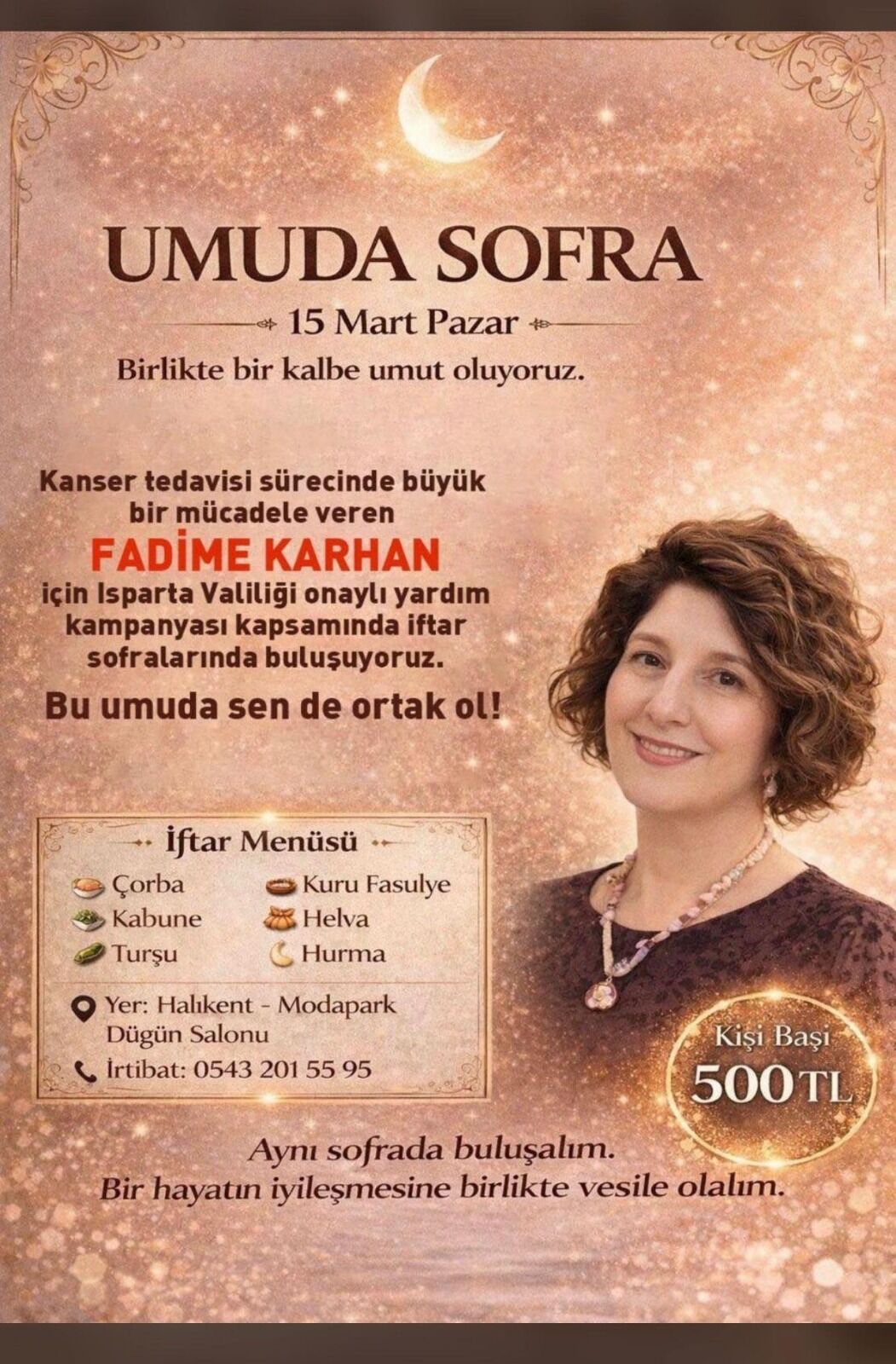 Kanser Hastası Fadime Karhan İçin “Umuda Sofra” İftarı Düzenlenecek-1
