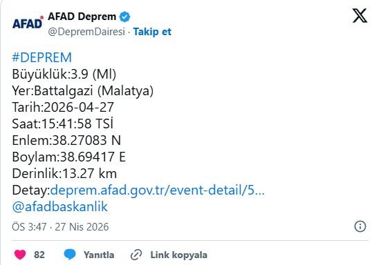 Afad Son Dakika Deprem-1