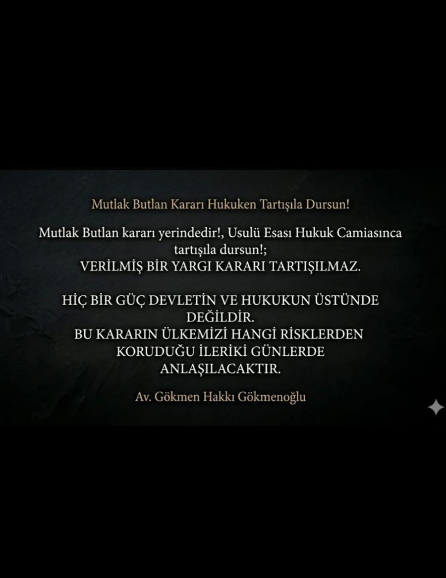 Gökmenoğlu’ndan “Mutlak Butlan” Çıkışı