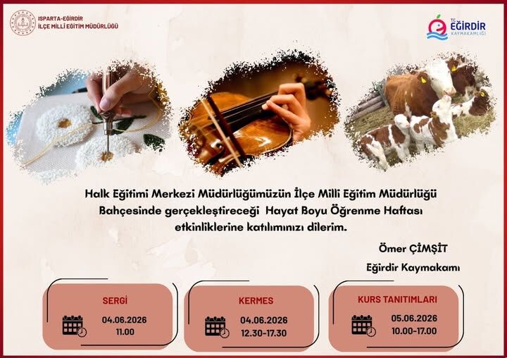 Eğirdir’de Hayat Boyu Öğrenme Haftası Etkinlikleri Başladı