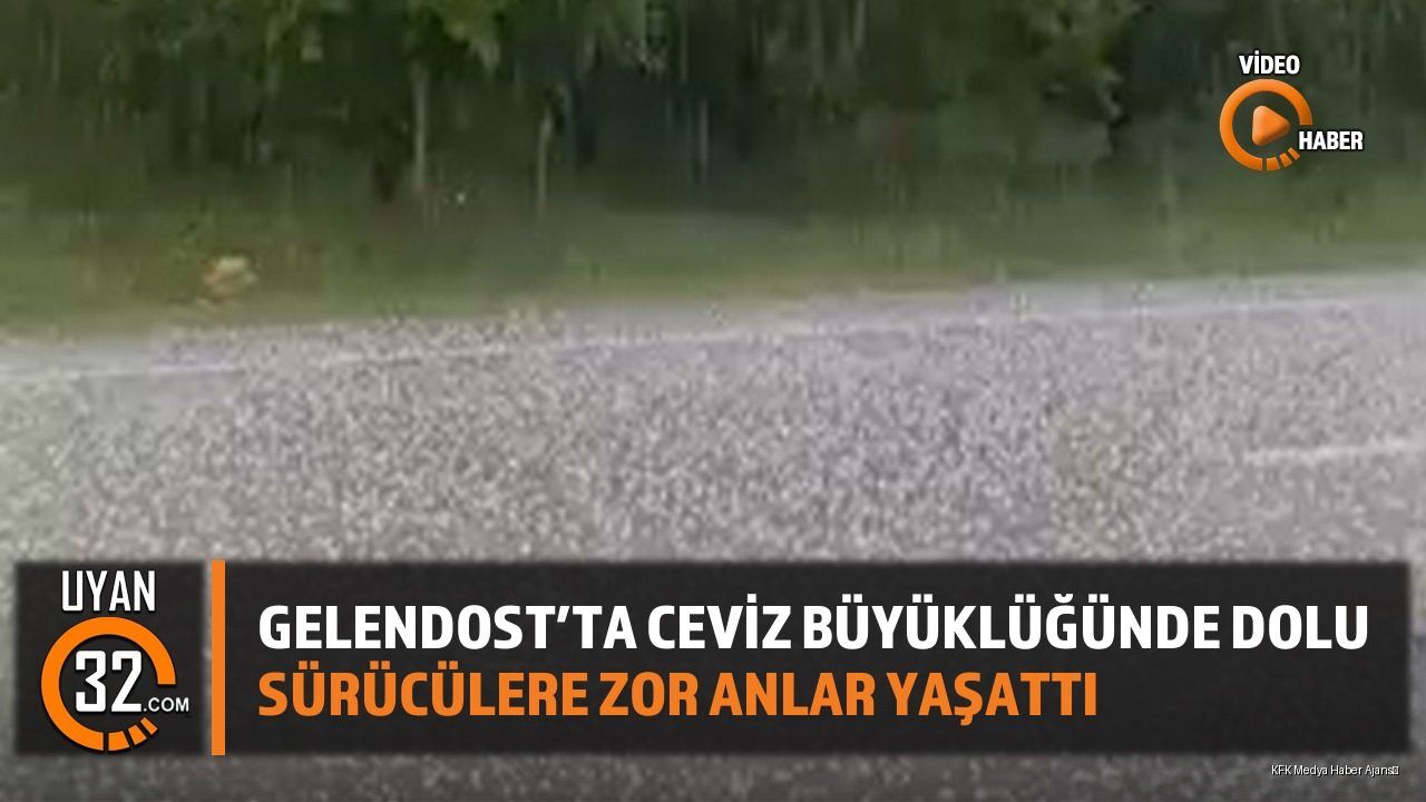 Gelendost'ta Etkili Olan Dolu Sürücülere Zor Anlar Yaşattı