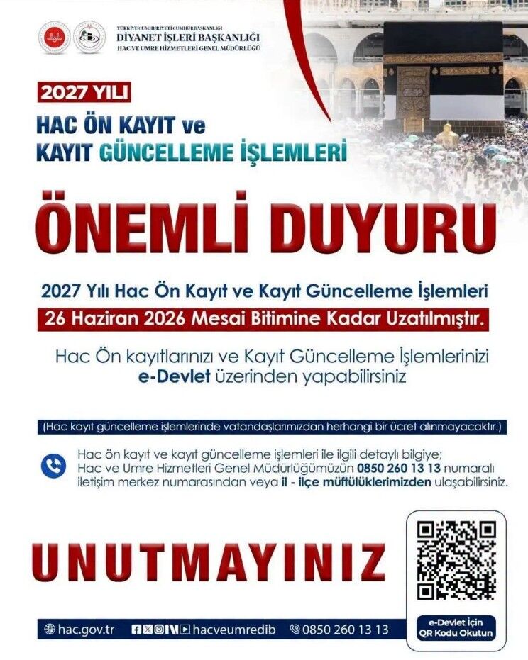 Hac Ön Kayıt Işlemleri