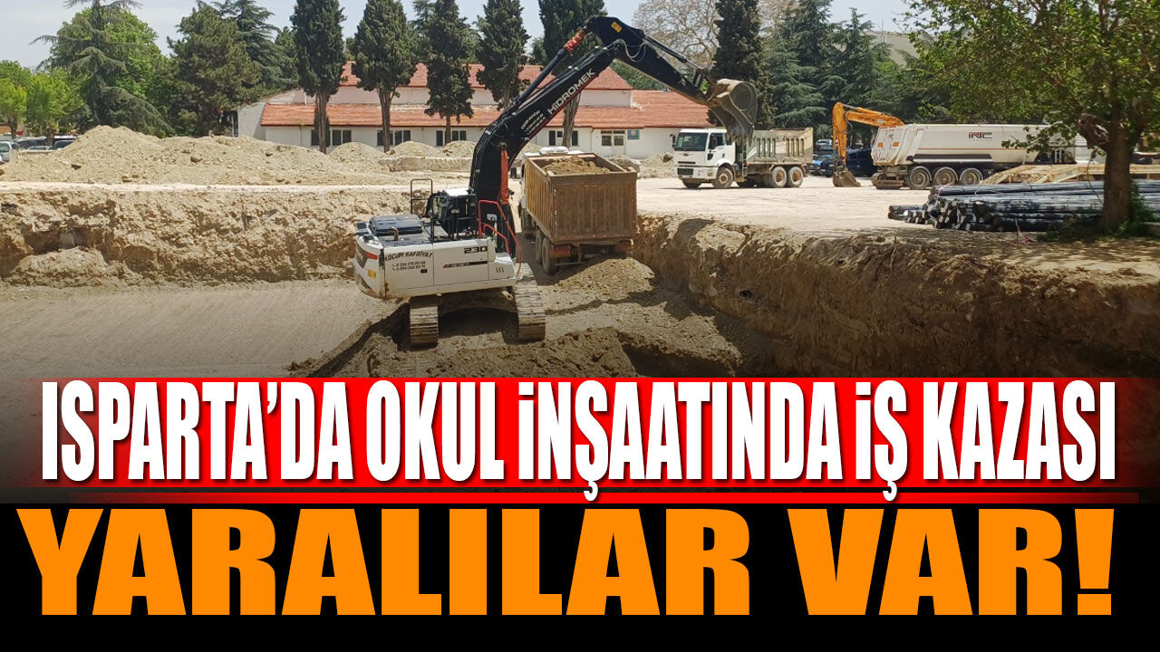 Okul inşaatında kaza! yaralılar var