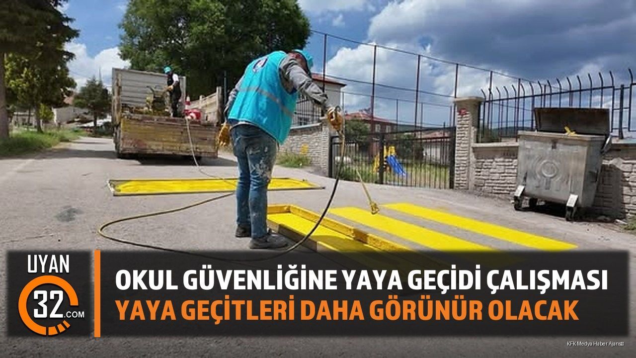Isparta Köy Okullarında Öğrenci Güvenliği İçin Yaya Geçidi Çalışmaları