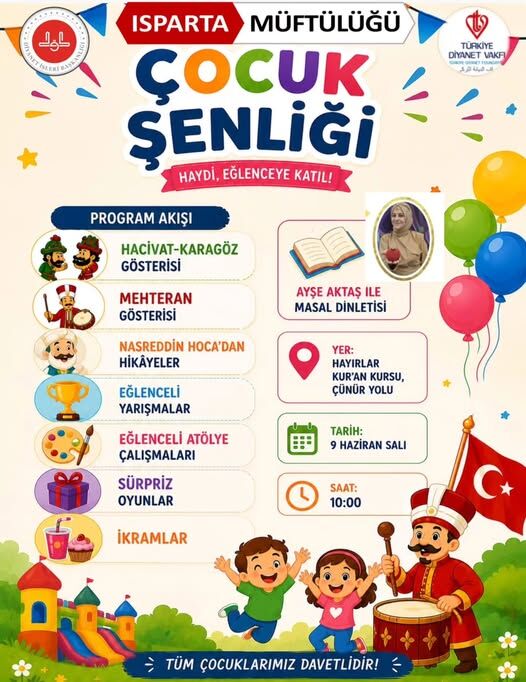 Isparta Müftülüğü'nden Çocuklara Eğlence Dolu Şenlik (1)