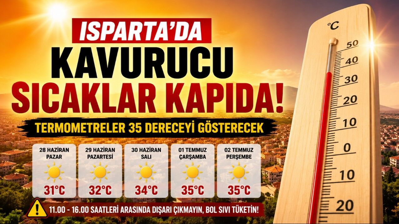 Isparta'da Kavurucu Sıcaklar Kapıda: Termometreler Yanacak