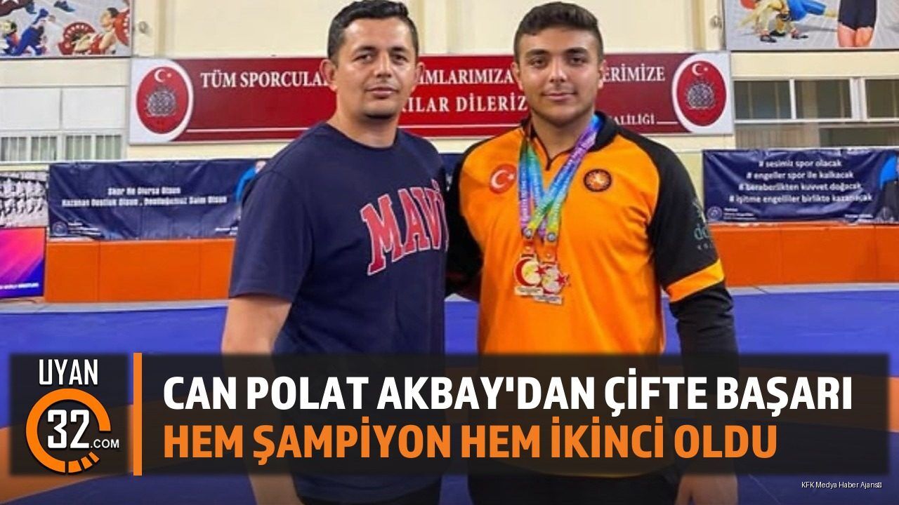 Ispartalı Güreşçi Can Polat Akbay'dan Çifte Şampiyonluk Başarısı