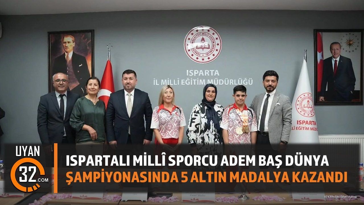 Ispartalı Millî Sporcu Adem Baş Dünya Şampiyonasında 5 Altın Madalya Kazandı