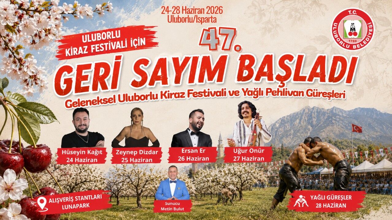 Uluborlu Kiraz Festivali İçin Geri Sayım Başladı