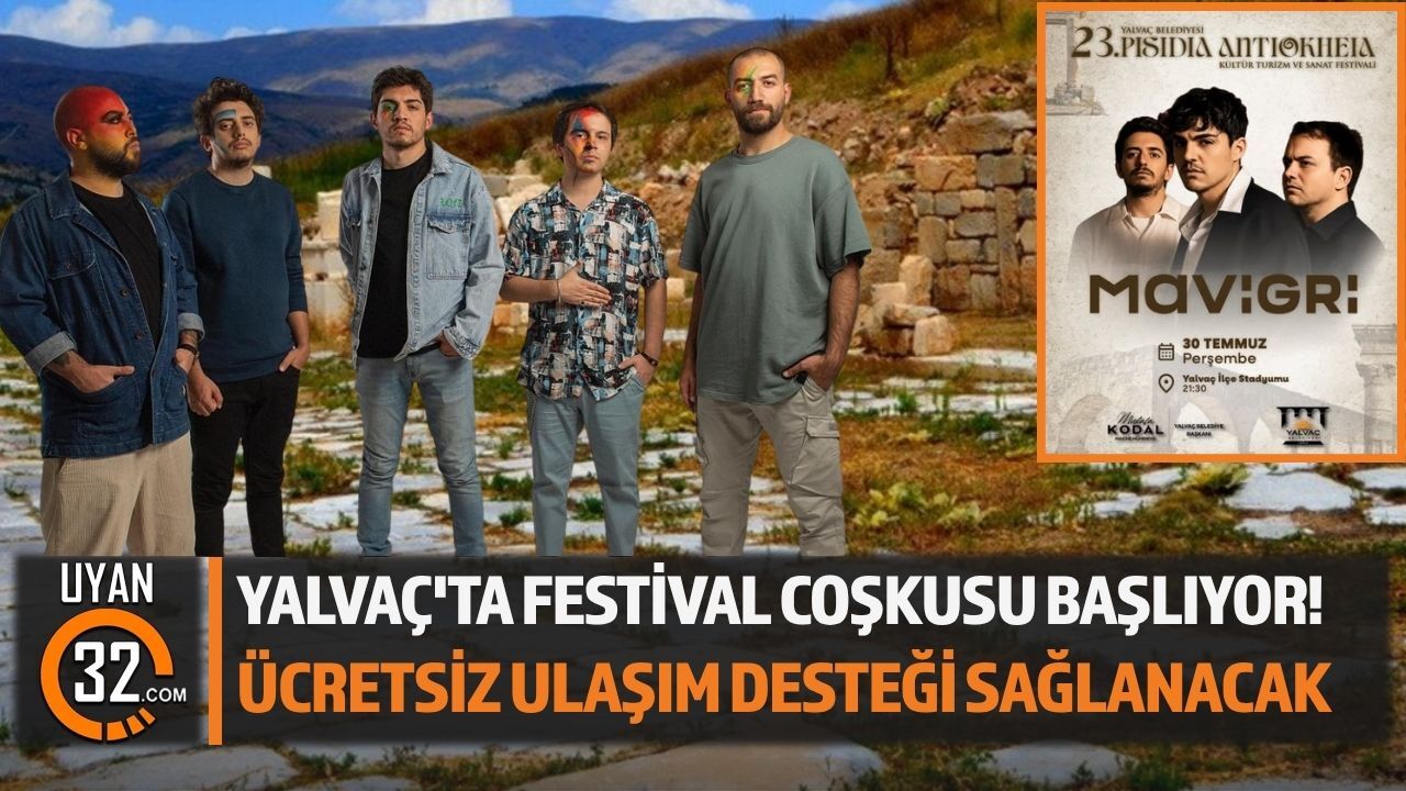 23. Pisidia Antiokheia Festivali'nde Ücretsiz Ulaşım
