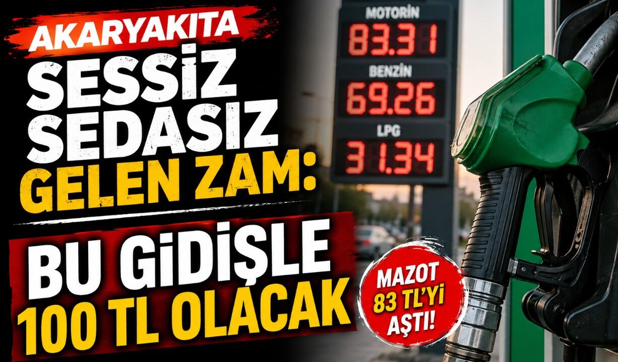 Motorine Büyük Zam! Isparta'da Mazot 83 TL'yi Aştı
