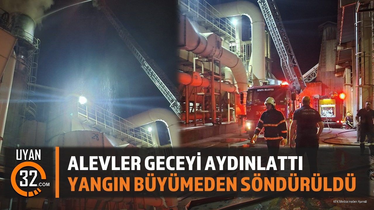 Alevler geceyi aydınlattı; Yangın büyümeden söndürüldü