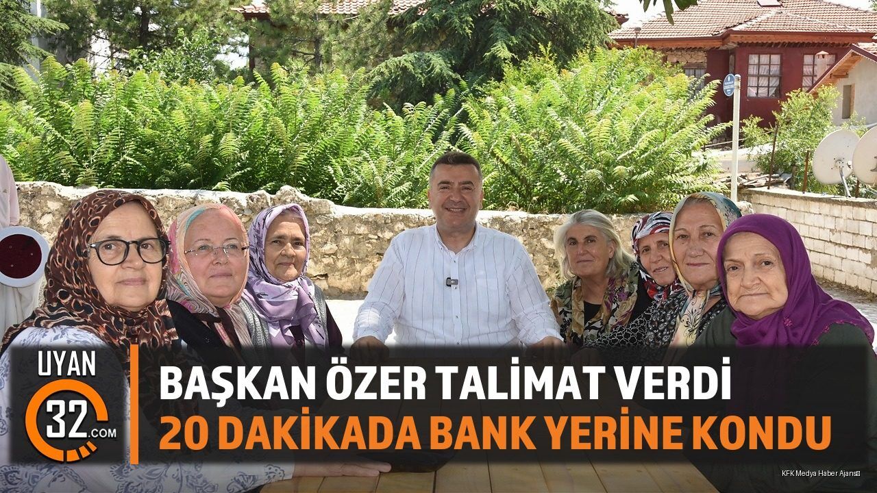 Başkan Özer Talimat Verdi, 20 Dakikada Bank Yerine Kondu